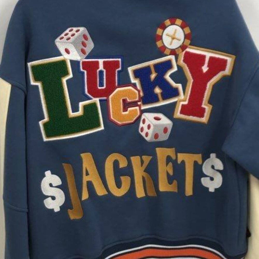 New Wave Men's Blue Varsity Jacket Size Small - Picture 5 of 6